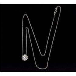 NECKLACE: Platinum chain necklace with platinum pendant