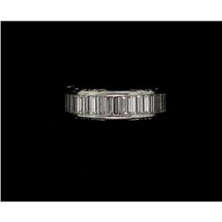 RING: Platinum ring set with 40 baguette cut diamonds