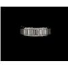 Image 1 : RING: Platinum ring set with 40 baguette cut diamonds
