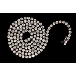 NECKLACE: 14KWG necklace set with 137 RBC diamonds
