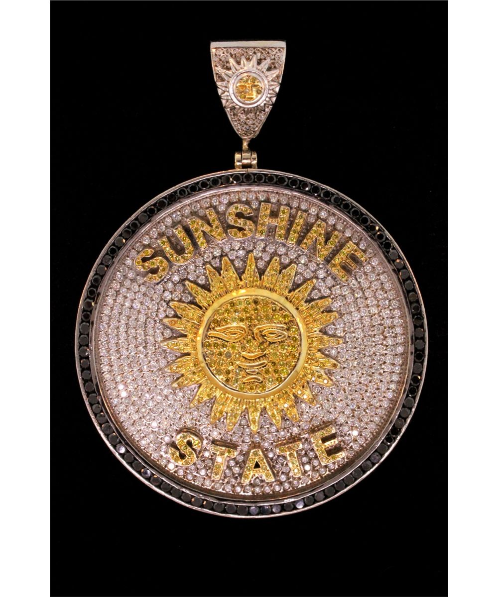 PENDANT 14KWG 'Sunshine State' pendant by Avianne