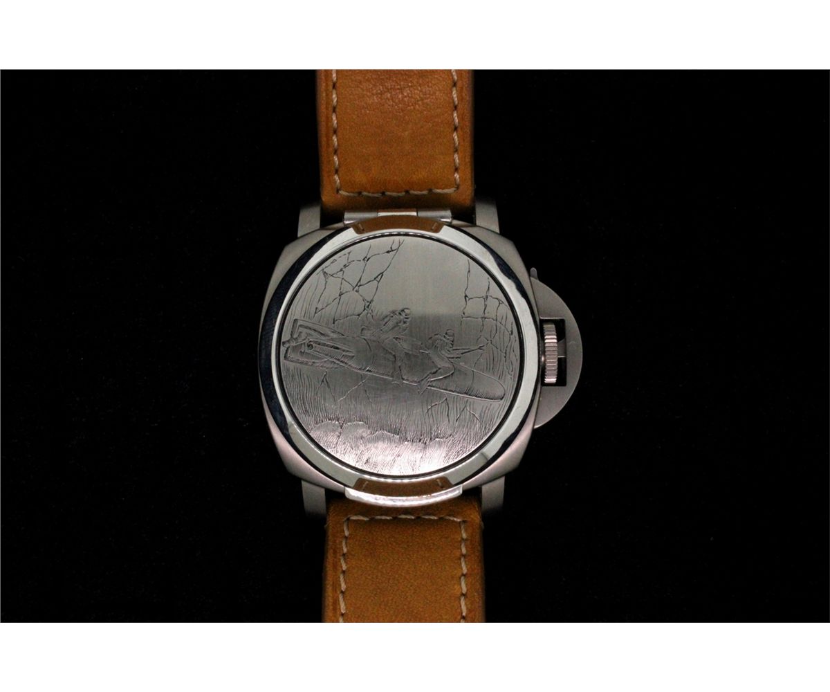 WATCH Titanium gents Panerai Firenze 1860 Luminor Black Seal Diver's