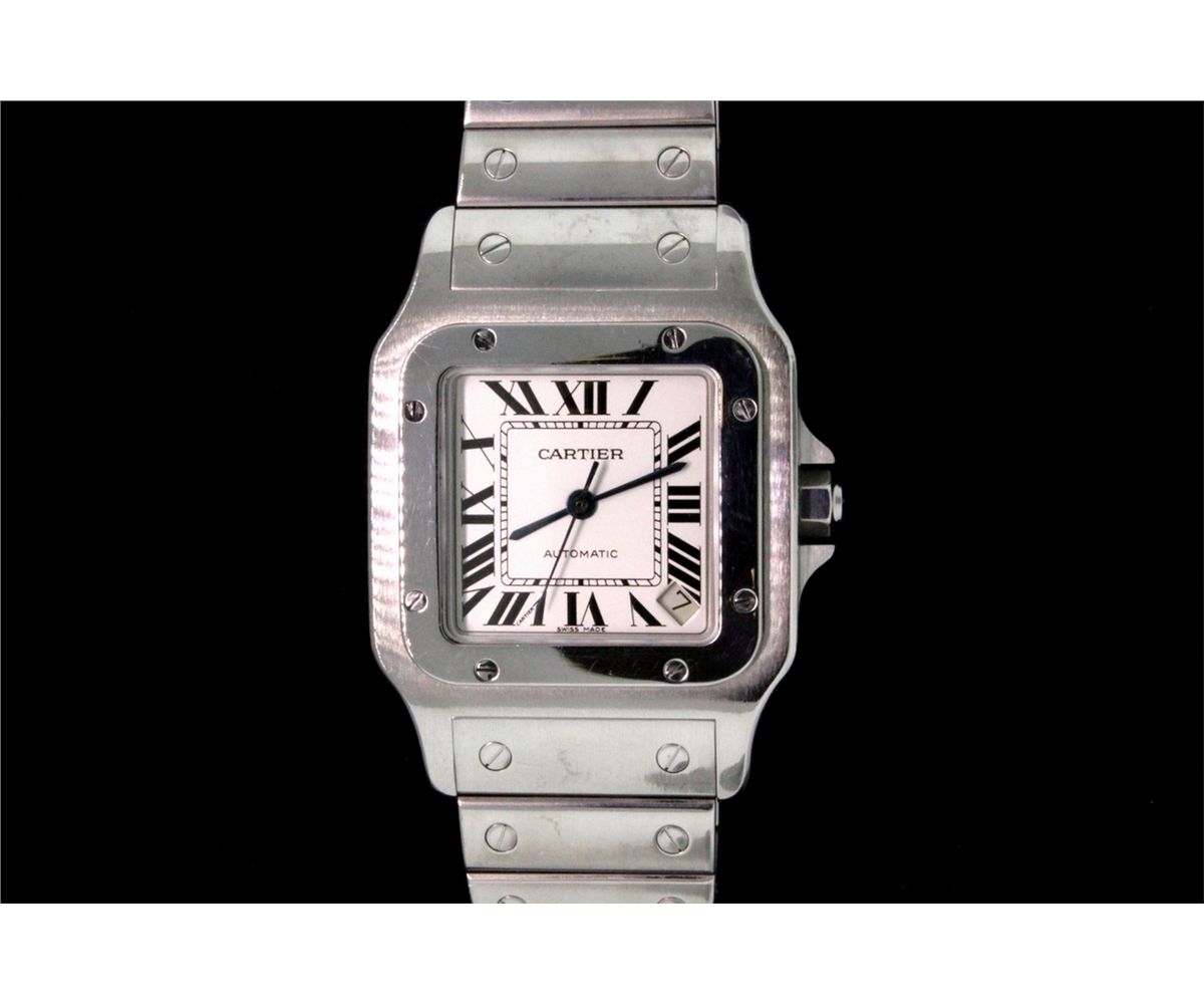 WATCH: Men's Cartier Santos square wristwatch