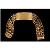 Image 1 : BRACELET: 14KYG ID style bracelet with triple Figaro chains