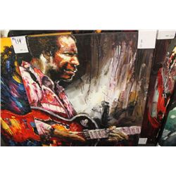 OIL PAINTING 36 X48 JAZZ PLAYER 