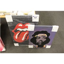 2 PRINTS - ROLLING STONES & JIMI HENDRIX