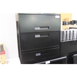 GLOBAL BLACK 5 DRAWER LATERAL FILE