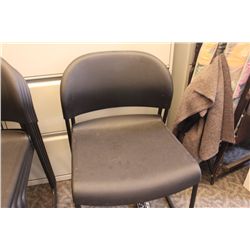 BLACK PLASTIC STACKING CHAIR