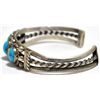 Image 2 : Old Pawn Turquoise SMALL Sterling Silver Cuff Bracelet