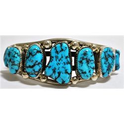 Old Pawn Turquoise Sterling Silver Cuff Bracelet