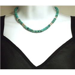 Navajo Turquoise Sterling Silver Necklace - Tommy Singer