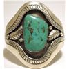 Image 1 : Old Pawn Navajo Turquoise Sterling Silver Cuff Bracelet - M