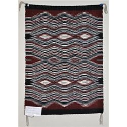 Navajo Red & White Rug - Cheryl Wauneka