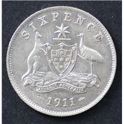 1911 Sixpence