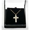 Image 1 : 14k gold diamond cross