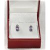 Image 1 : Amethyst and diamond earrings. New