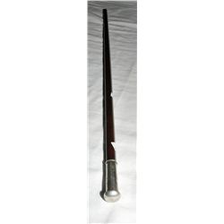 Silver handled solid hardwood gentlemans walking
