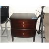 Image 1 : 2 drawer mahogany finish bedroom side table