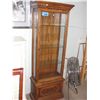 Image 1 : Oak and glass display cabinet