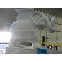 Ceramic white elephant plant stand