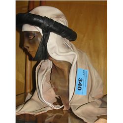 Leather tooled Arabian art work mask
