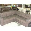 Image 1 : Contemporary 3pc brown fabric sectional sofa