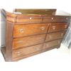 Image 2 : Mahogany finish matching long dresser with mirror