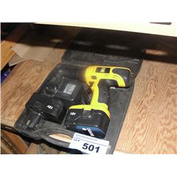 Powerfist 18V cordless drill with charger and
