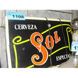 Serveza sol especial lighted beer advertisment
