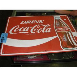 Tin coca cola advertisment sign
