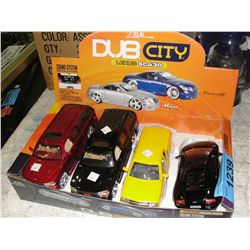 Box set of 4 diecast metal collectors cars