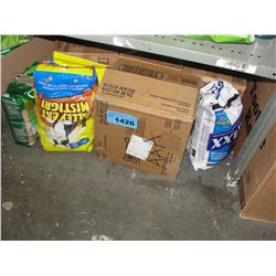 shelf lot of assorted pet foods and snacks