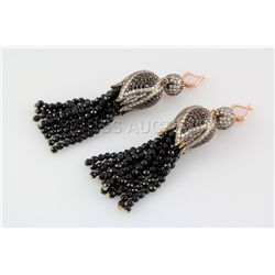 189.67ctw Victorian Silver Jewelry Dangling Earring