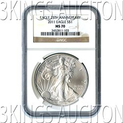 Certified Uncirculated Silver Eagle 2011 MS70