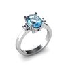 Image 1 : Aqua Marine 1.75 ctw Diamond Ring 14kt White Gold