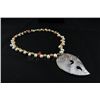 Image 2 : 186.79CTW 18" WHITE-GREEN-ORANGE FRESHWATER CAPIZ PENDA