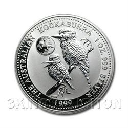 Australian Kookaburra 1 oz. Silver 1999 - Delaware Quar
