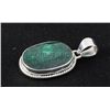 Image 2 : 37.00ctw NaturalEmeraldBerylOvalStone SilverPendant