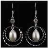 Image 1 : Natural 3.50g Pearl Dangling Sterling Silver Earring