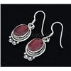 Image 2 : Sterling Silver 33.00ctw Oval Ruby Beryl Earring