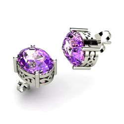 Amethyst 3.50ctw Earring 14kt White Gold