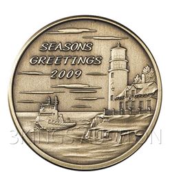 Christmas 2009 Bronze Round X-15 Season's Greetings (wi