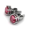 Image 1 : Garnet 1.20ctw Earring 14kt White Gold