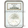 Image 1 : Certified Uncirculated Silver Eagle 2005 MS69