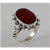 Image 1 : 32.87ctw Sterling Silver OvalCut Ruby Beryl Ring