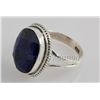 Image 2 : 32.00ctw SapphireCorrundum OvalStone SilverRing
