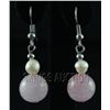 Image 1 : 30.24CTW PETAL PINK FRESHWATER PEARL WITH CORAL EARRING