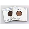 Image 1 : Red Indian Pennies (1905 & 1907) High Grade - 2 pcs.