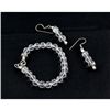 Image 2 : 127.5ctw White Topaz Silve Bracelet & Earring