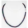 Image 1 : 148.07ctw Natural Multi-Color Rondelles Necklace